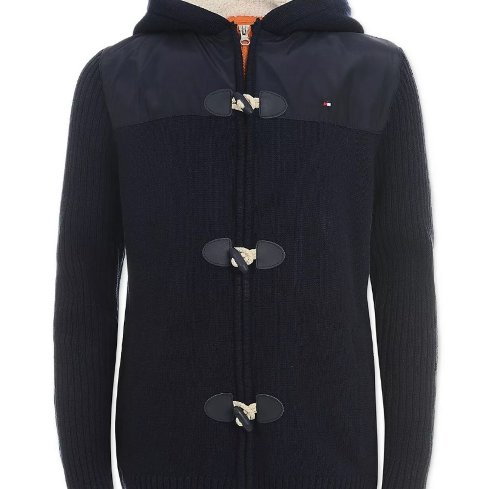 Tommy Hilfiger Boys Navy Hooded Sweater zipped